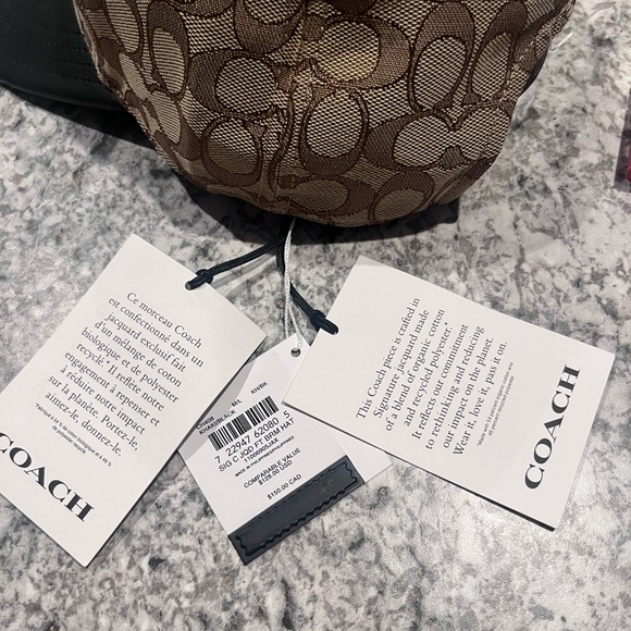 Coach Brown Patterned Hat - Picture 1 of 10